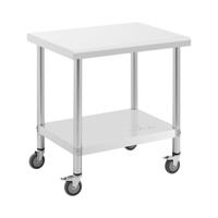 RVS tafel met wielen - PREMIUM - 60 x 80 cm - 135 kg - Royal Catering