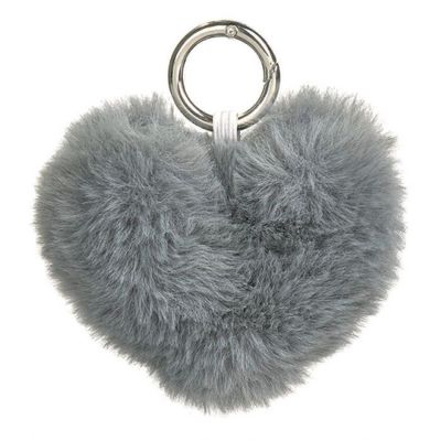 Moses sleutelhanger hart 9 cm pluche grijs
