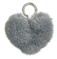 Moses sleutelhanger hart 9 cm pluche grijs - thumbnail