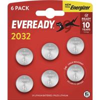 Eveready Knoopcel CR2032 3 V 6 stuk(s) E304439600