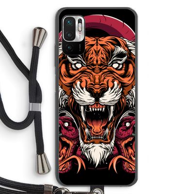 Tiger and Rattlesnakes: Xiaomi Redmi Note 10 5G Transparant Hoesje met koord