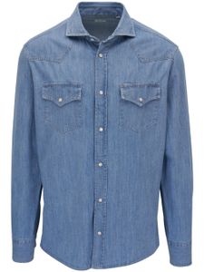 Brunello Cucinelli chemise en jean à manches longues - Bleu