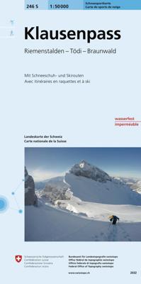 Toerskikaart 246S+236S Klausenpass / Lach | Swisstopo