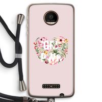 GRL PWR Flower: Motorola Moto Z Force Transparant Hoesje met koord