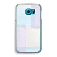 Square pastel: Samsung Galaxy S6 Transparant Hoesje - thumbnail