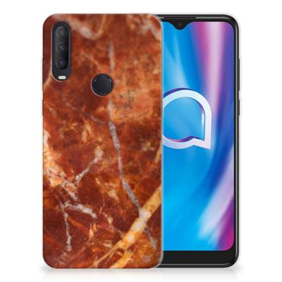Alcatel 1S (2020) | TPU | Siliconen hoesje | Marmer Bruin