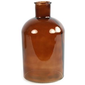 Countryfield Vaas - bruin - glas - apotheker fles vorm - D17 x H30 cm   -