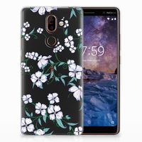 Nokia 7 Plus Uniek TPU Case Blossom White