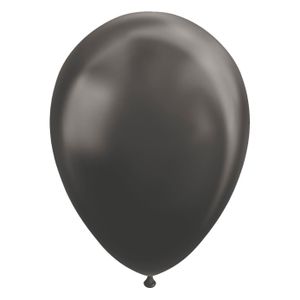 Globos Ballonnen metallic zwart 30cm, 10st.