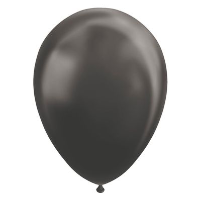 Globos Ballonnen metallic zwart 30cm, 10st.