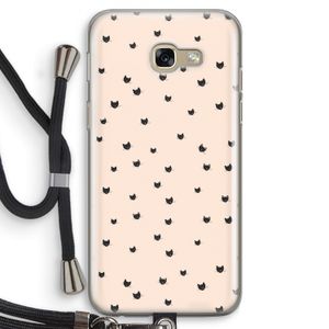 Kleine kattenkopjes: Samsung Galaxy A5 (2017) Transparant Hoesje met koord