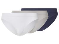 esmara Set van 3 geribde dames onderbroeken (Donkerblauw/grijs/wit, XS (32/34))