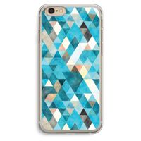 Gekleurde driehoekjes blauw: iPhone 6 Plus / 6S Plus Transparant Hoesje