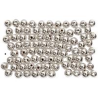 Creativ Company Waskralen, d 4 mm, gatgrootte 0,7 mm, zilver, 150 stuk/ 1 doos
