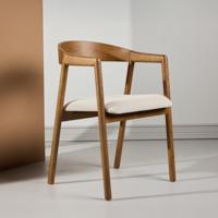 Nohr Eetkamerstoel 'Lenna' Essenhout, kleur Beige/Bruin