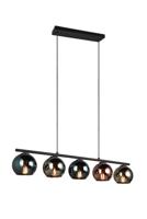 Trio Design hanglampSheldon zwart met smoke glas - R31305017