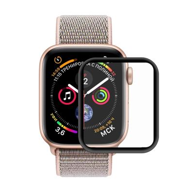 ENKAY Hat-Prins 3D volledig scherm galvaniseren PET gebogen warmte buigen HD Screen Protector voor Apple Watch serie 4 40mm (zwart)