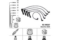 Bougiekabelset RCVW257 Bougiekabelset RCVW257