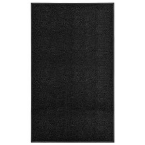 VidaXL Deurmat wasbaar 90x150 cm zwart