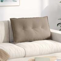 Rugkussen Taupe 80 x 50 cm Microvezel Stof Rugkussen Taupe 80 x 50 cm Microvezel Stof