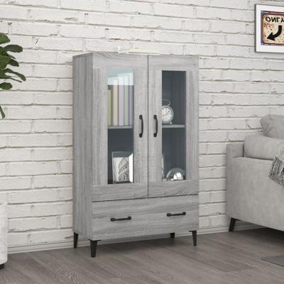 Hoge kast 70x31x115 cm bewerkt hout grijs sonoma eikenkleurig