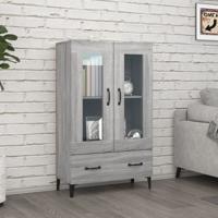 Hoge kast 70x31x115 cm bewerkt hout grijs sonoma eikenkleurig