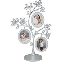 Haes Deco Familiestamboom Fotolijst Vienna 3Q Zilverkleurig voor 3 foto's formaat 6x5 (17x26 cm) - KV833HS