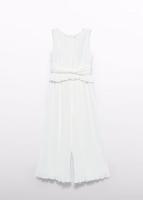 Abel & Lula Zomer jumpsuit geplooid meisjes - creme wit