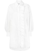 MSGM robe-chemise à détails volantés - Blanc