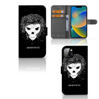 Telefoonhoesje met Naam iPhone 14 Plus Skull Hair - thumbnail