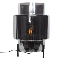 Tafellamp groot 'Ebbot' By Rydens zwart smokeglas modern e27 fitting 370mm Tafellamp groot 'Ebbot' By Rydens zwart smokeglas modern e27 fitting 370mm