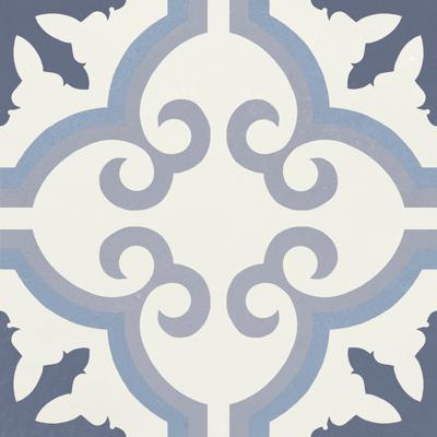 Vloer en Wandtegel Mykonos Hydrolic Bloemen Blauw 20x20 cm Mykonos