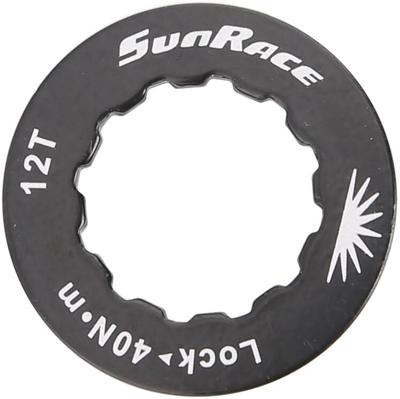 SunRace Lockring alu, black,f.12t.