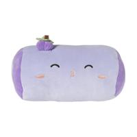 Knuffelkussen druif - paars - ø12x21 cm