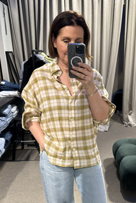 Academia blouse Marie 76D22-120 yellow checked