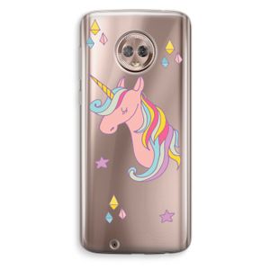 Roze eenhoorn: Motorola Moto G6 Transparant Hoesje
