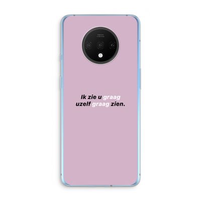 uzelf graag zien: OnePlus 7T Transparant Hoesje