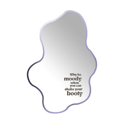 Spiegel met LED shake your booty - paars - 60x40 cm - Happy at home by Sanny