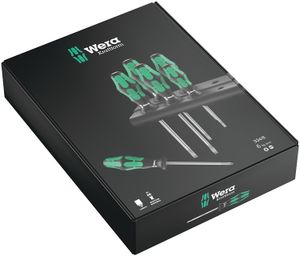 Wera 334/6 Schroevendraaierset Kraftform Plus Lasertip + Houder, 6 -delig - 1 stuk(s) - 05105650001