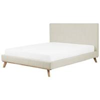 Beliani - TALENCE - Tweepersoonsbed - Beige - 180 x 200 cm - Chenille