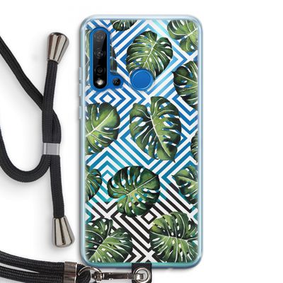 Geometrische jungle: Huawei P20 Lite (2019) Transparant Hoesje met koord