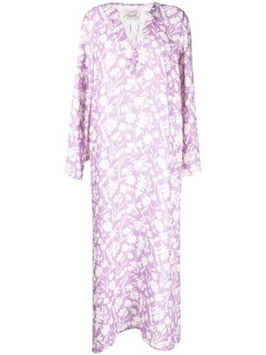 Bambah caftan Arielle à fleurs - Violet