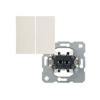 Berker S1 wissel/wisselschakelaar met drukknop polarwit mat