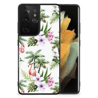 Samsung Galaxy S21 Ultra Dierenprint Telefoonhoesje Flamingo Palms Samsung Galaxy S21 Ultra Dierenprint Telefoonhoesje Flamingo Palms