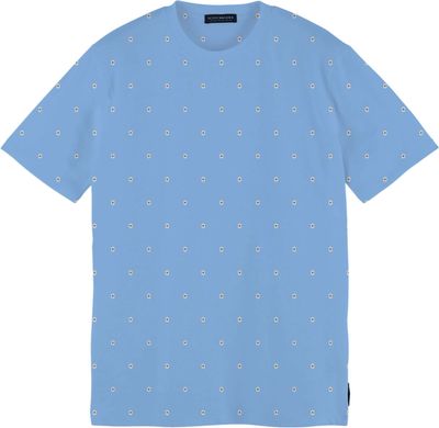 Classic cotton-elastane crewneck tee blue Classic cotton-elastane crewneck tee blue