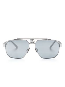 Dolce & Gabbana Eyewear lunettes de soleil à monture pilote - Argent