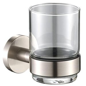 Plieger Vigo bekerhouder m. glas RVS brushed 4784422