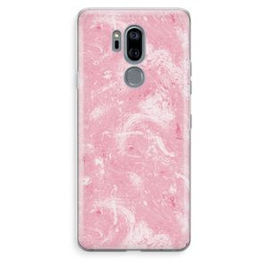 Abstract Painting Pink: LG G7 Thinq Transparant Hoesje