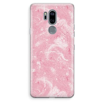 Abstract Painting Pink: LG G7 Thinq Transparant Hoesje