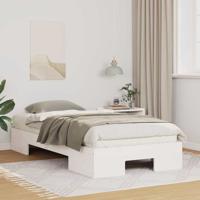 Bedframe met opslag Wit 80 x 200 cm Massief grenenhout